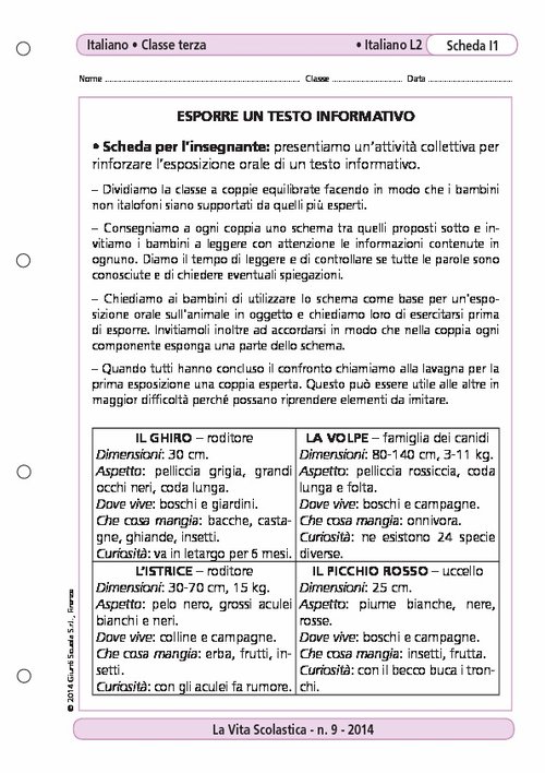 Esporre un testo informativo | Giunti Scuola Esporre un testo informativo | Giunti Scuola