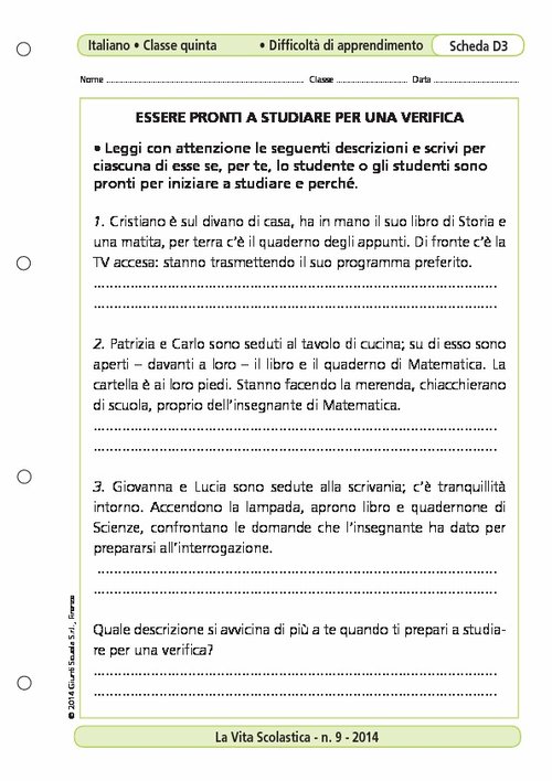 Essere pronti a studiare per una verifica | Giunti Scuola Essere pronti a studiare per una verifica | Giunti Scuola