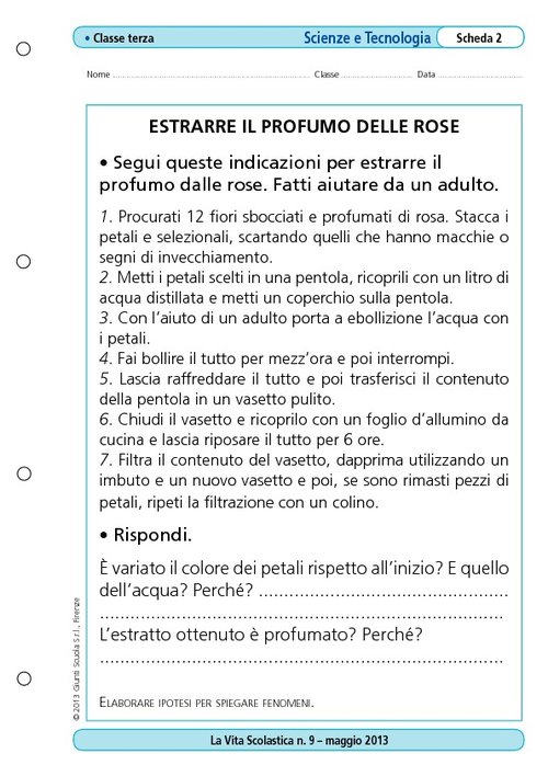 Estrarre il profumo delle rose | Giunti Scuola Estrarre il profumo delle rose | Giunti Scuola