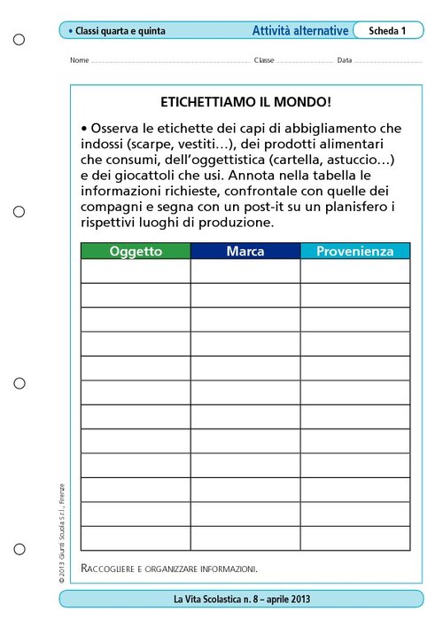 Etichettiamo il mondo! | Giunti Scuola Etichettiamo il mondo! | Giunti Scuola
