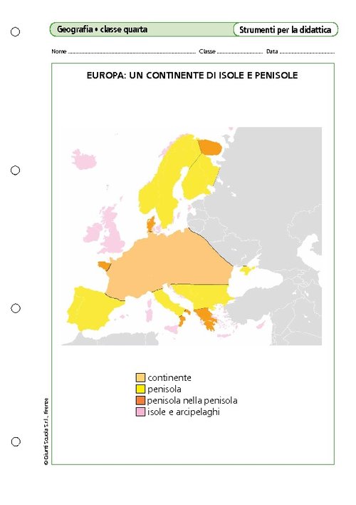 Europa: un continente di isole e penisole | Giunti Scuola Europa: un continente di isole e penisole | Giunti Scuola