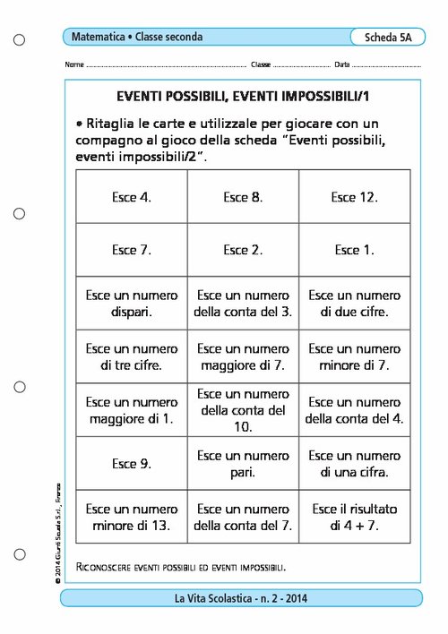 Eventi possibili, eventi impossibili/1 | Giunti Scuola Eventi possibili, eventi impossibili/1 | Giunti Scuola