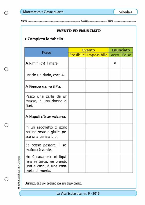 Evento ed enunciato | Giunti Scuola Evento ed enunciato | Giunti Scuola