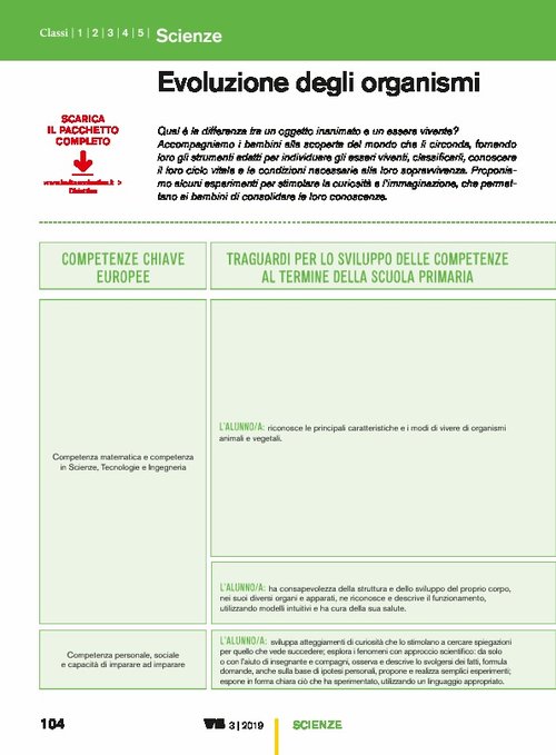 Evoluzione degli organismi | Giunti Scuola Evoluzione degli organismi | Giunti Scuola