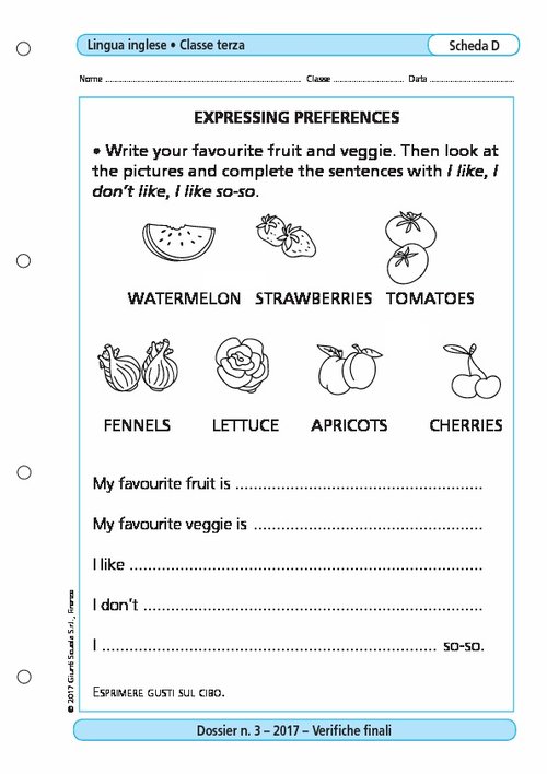 Expressing preferences | Giunti Scuola Expressing preferences | Giunti Scuola