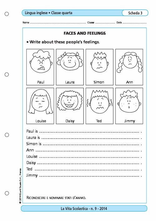 Faces and feelings | Giunti Scuola Faces and feelings | Giunti Scuola