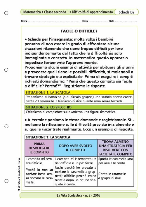 Facile o difficile? | Giunti Scuola Facile o difficile? | Giunti Scuola