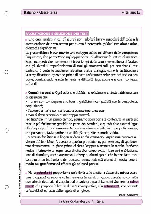 Facilitazione e selezione dei testi | Giunti Scuola