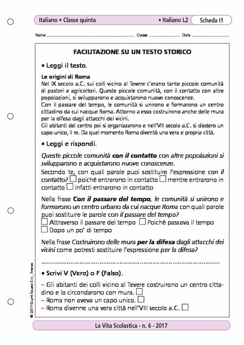 Facilitazione su un testo storico | Giunti Scuola