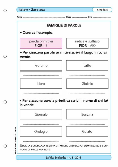 Famiglie di parole | Giunti Scuola Famiglie di parole | Giunti Scuola