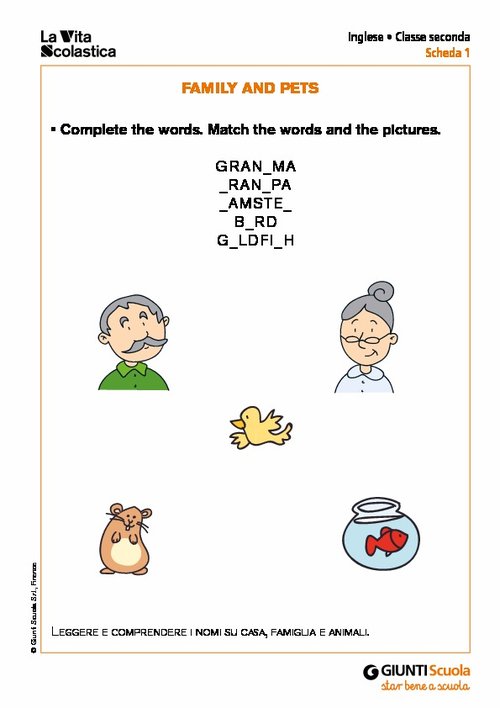 Family and pets | Giunti Scuola Family and pets | Giunti Scuola