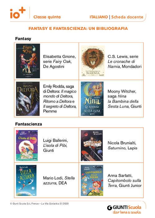 Fantasy e fantascienza: una bibliografia | Giunti Scuola Fantasy e fantascienza: una bibliografia | Giunti Scuola