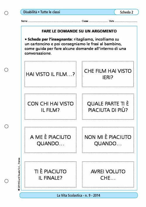 Fare le domande su un argomento | Giunti Scuola Fare le domande su un argomento | Giunti Scuola
