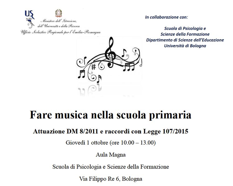 "Fare musica nella scuola primaria": un seminario a Bologna il 1° ottobre | Giunti Scuola "Fare musica nella scuola primaria": un seminario a Bologna il 1° ottobre | Giunti Scuola