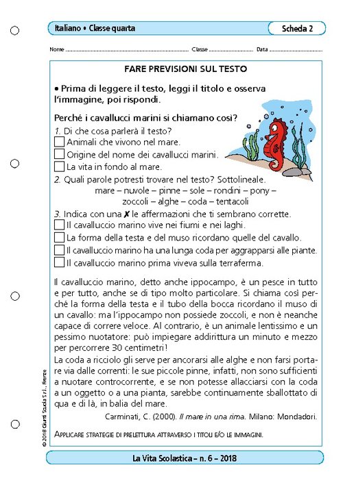 Fare previsioni sul testo | Giunti Scuola