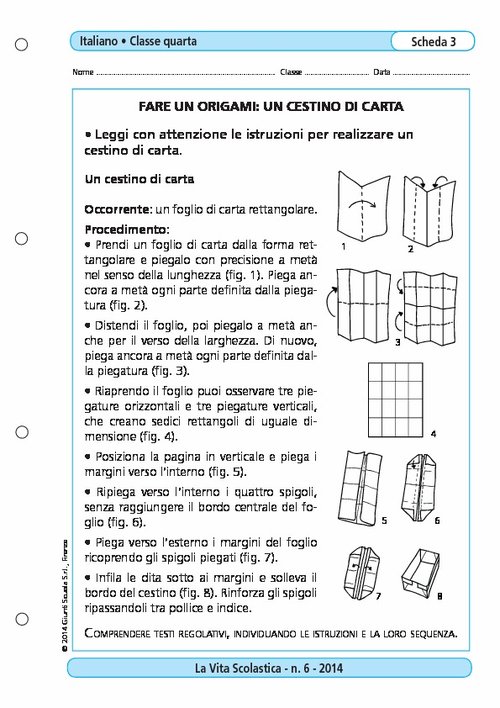 Fare un origami: un cestino di carta | Giunti Scuola