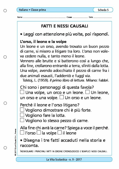 Fatti e nessi causali | Giunti Scuola Fatti e nessi causali | Giunti Scuola
