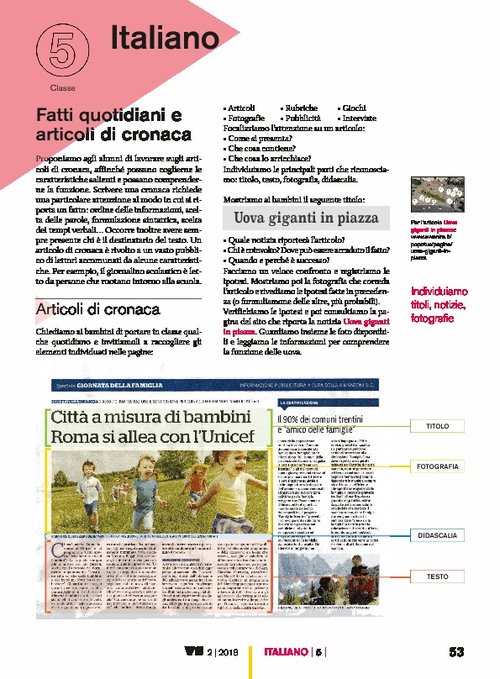 Fatti quotidiani e articoli di cronaca | Giunti Scuola