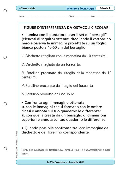 Figure d'interferenza da ostacoli circolari | Giunti Scuola Figure d'interferenza da ostacoli circolari | Giunti Scuola