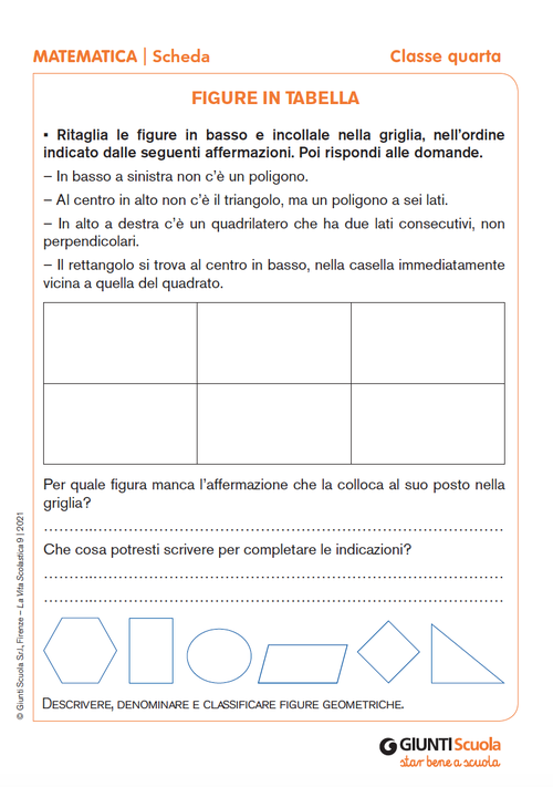 Figure in tabella | Giunti Scuola Figure in tabella | Giunti Scuola