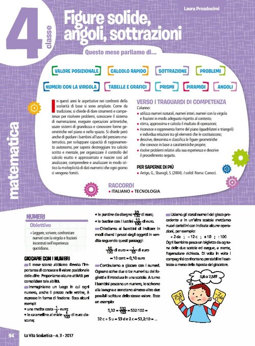 Figure solide, angoli, sottrazioni | Giunti Scuola Figure solide, angoli, sottrazioni | Giunti Scuola