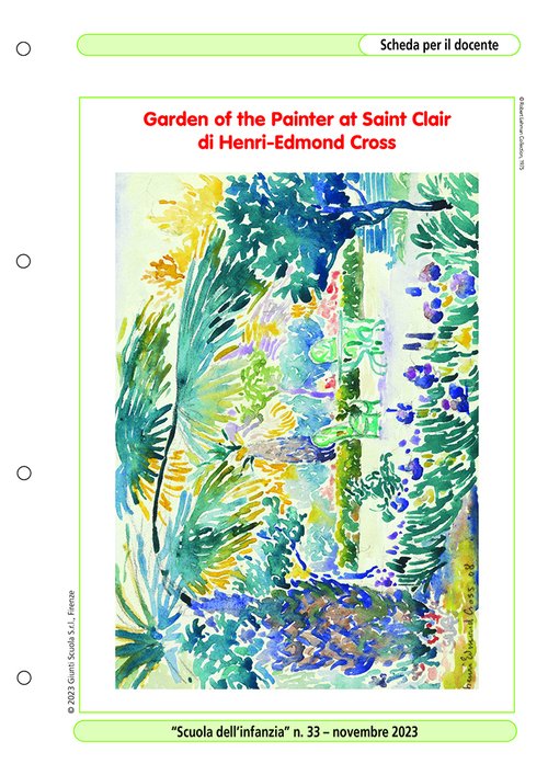 “Garden of the Painter at Saint Clair” di Henri-Edmond Cross | Giunti Scuola