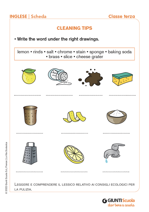 Cleaning tips | Giunti Scuola Cleaning tips | Giunti Scuola