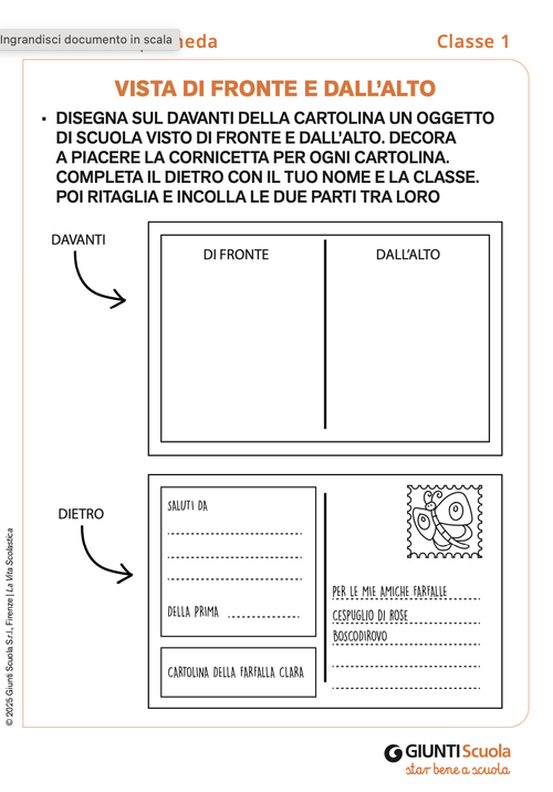 Vista di fronte e dall'alto | Giunti Scuola