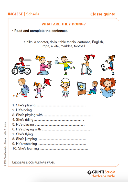 What are they doing? | Giunti Scuola What are they doing? | Giunti Scuola