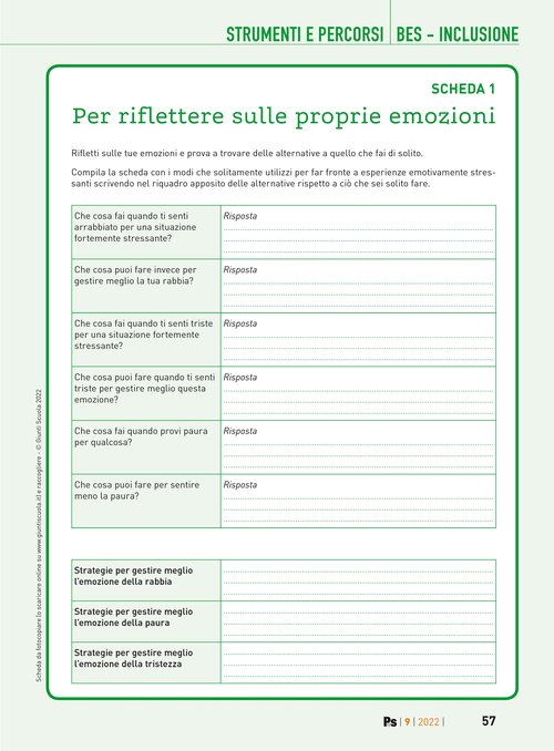 Per riflettere sulle proprie emozioni | Giunti Scuola