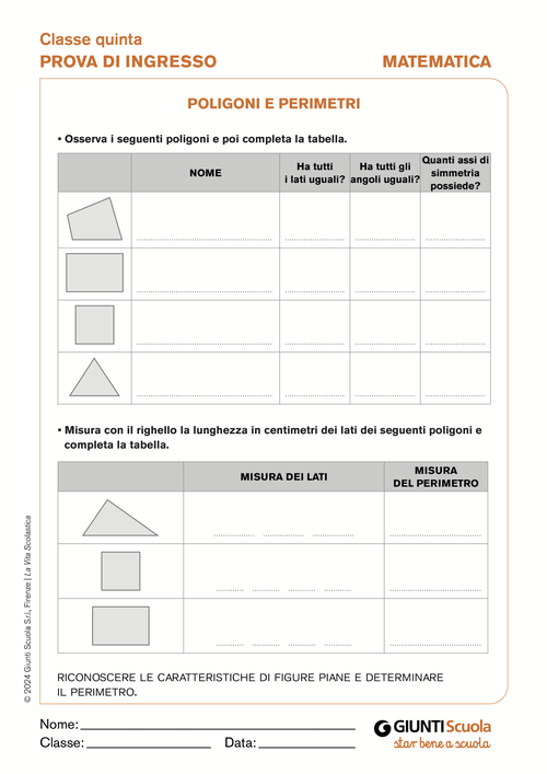 Poligoni e perimetri | Giunti Scuola Poligoni e perimetri | Giunti Scuola