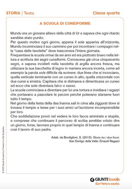 A scuola di cuneiforme | Giunti Scuola A scuola di cuneiforme | Giunti Scuola