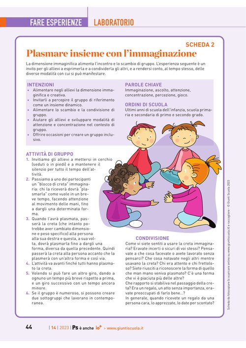 Plasmare insieme con l’immaginazione | Giunti Scuola Plasmare insieme con l’immaginazione | Giunti Scuola