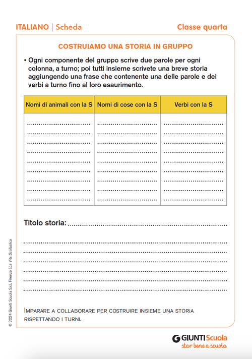 Costruiamo una storia in gruppo | Giunti Scuola Costruiamo una storia in gruppo | Giunti Scuola