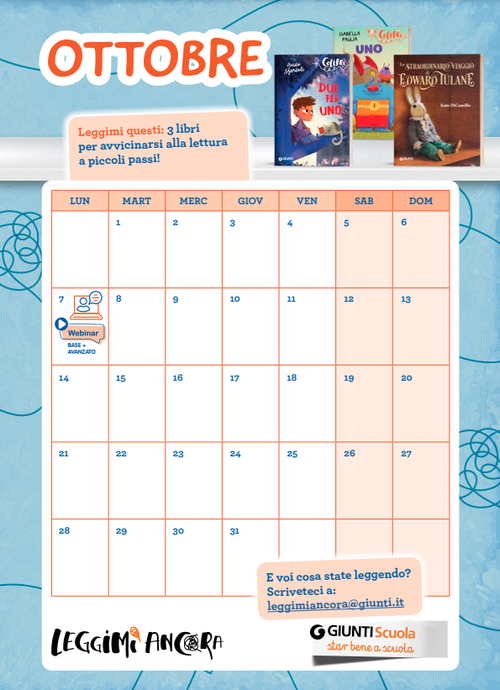 Calendario Leggimi ancora - Ottobre 2024 | Giunti Scuola Calendario Leggimi ancora - Ottobre 2024 | Giunti Scuola