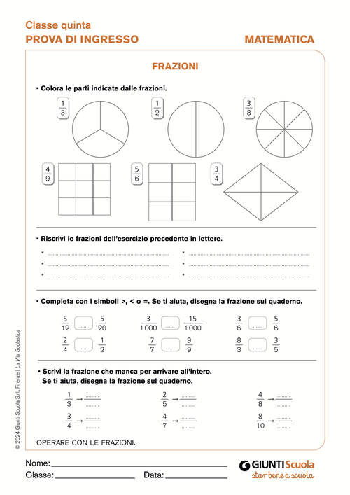 Frazioni | Giunti Scuola Frazioni | Giunti Scuola