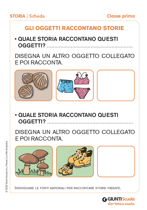 Gli oggetti raccontano storie | Giunti Scuola Gli oggetti raccontano storie | Giunti Scuola