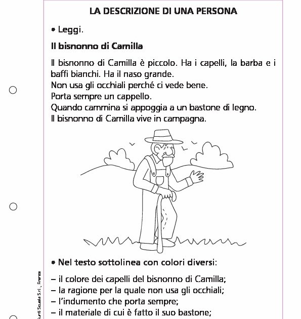 La descrizione di una persona La descrizione di una persona Giunti Scuola La descrizione di una persona La descrizione di una persona Giunti Scuola