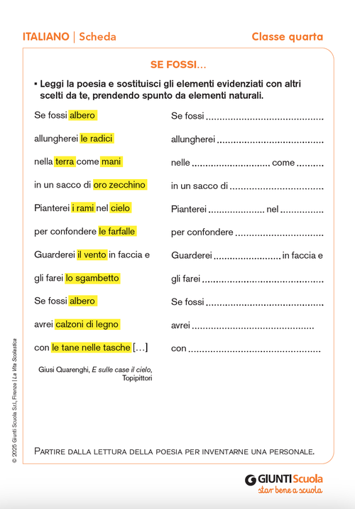 Se fossi… | Giunti Scuola Se fossi… | Giunti Scuola
