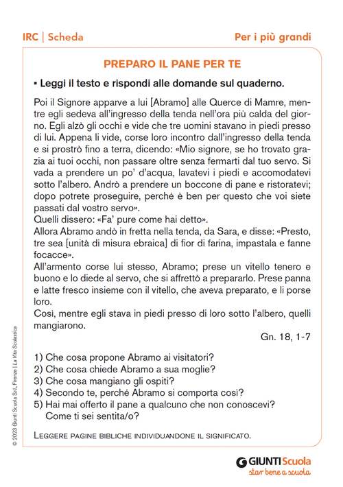 Preparo il pane per te | Giunti Scuola