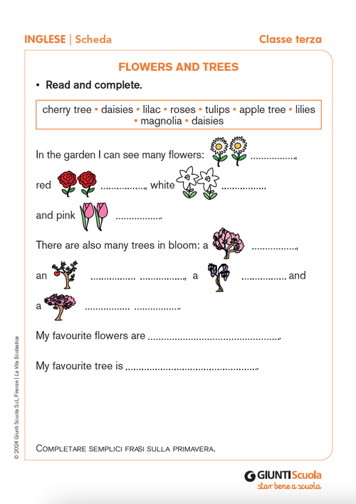 Flowers and trees | Giunti Scuola