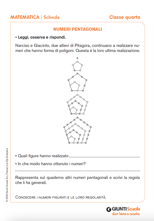 Numeri pentagonali | Giunti Scuola Numeri pentagonali | Giunti Scuola