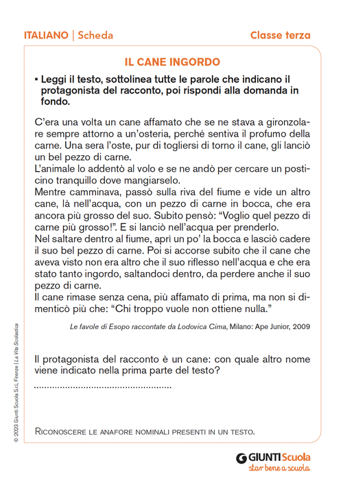 Il cane ingordo | Giunti Scuola Il cane ingordo | Giunti Scuola