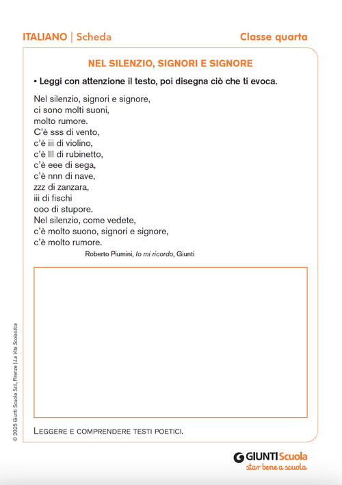 Nel silenzio, signori e signore | Giunti Scuola Nel silenzio, signori e signore | Giunti Scuola