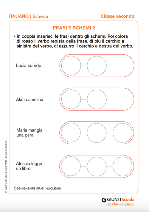 Frasi e schemi 2 | Giunti Scuola Frasi e schemi 2 | Giunti Scuola