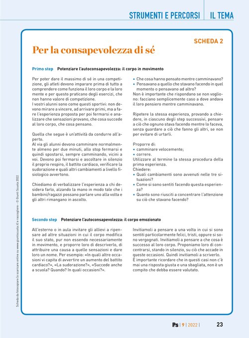 Per la consapevolezza di sé | Giunti Scuola