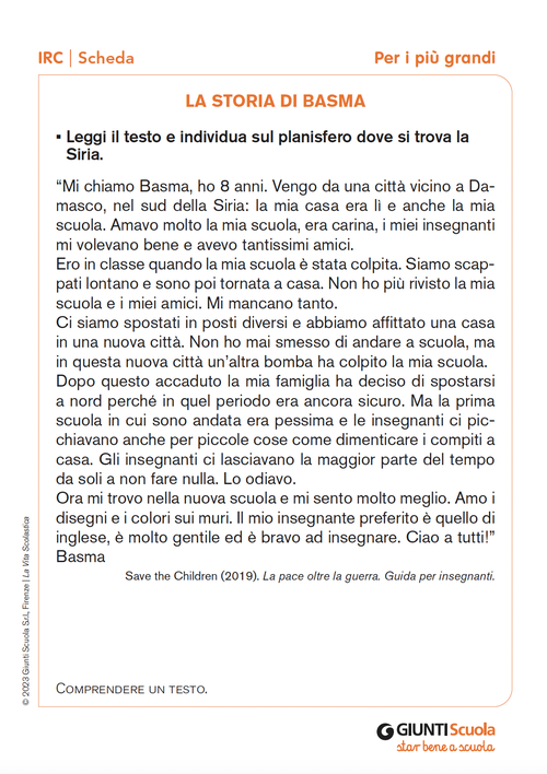 La storia di Basma | Giunti Scuola La storia di Basma | Giunti Scuola