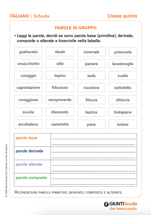 Parole in gruppo | Giunti Scuola Parole in gruppo | Giunti Scuola