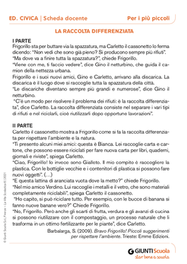 La Raccolta Differenziata La Raccolta Differenziata Giunti Scuola