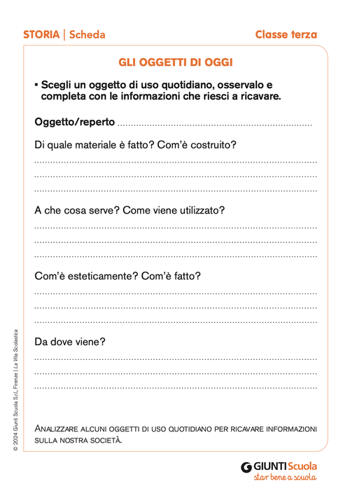 Gli oggetti di oggi | Giunti Scuola Gli oggetti di oggi | Giunti Scuola